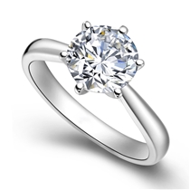 一克拉钻石戒指定制专柜正品珠宝六爪求婚结婚钻戒